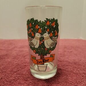 Indiana Glass Vintage "12 Days of Christmas"‎ tumbler 2nd Day glass